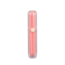 P179 4ml In Stock Ready to Ship Durable Pink Transparent Stripes Body Basic Empty Plastic Lip Gloss Tube